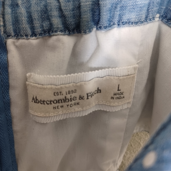 Abercrombie & Fitch Denim Blue Mini Dress - Picture 6 of 7